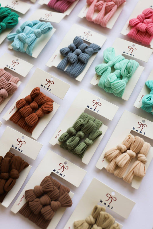 KAXI Nylon Bow Slick Back Hair Ties