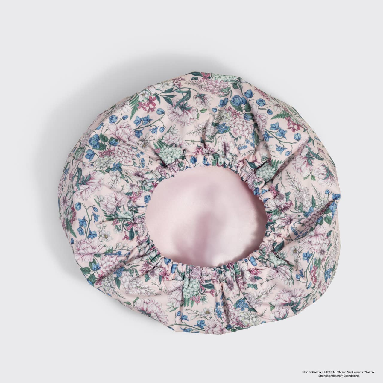 Bridgerton Satin-Lined Flexi Shower Cap in Wisteria
