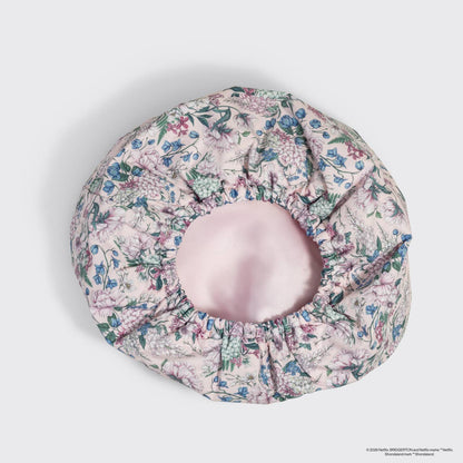 Bridgerton Satin-Lined Flexi Shower Cap in Wisteria