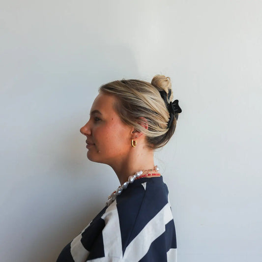 Wavy Midi Hold Everything Claw - Chocolate Brown